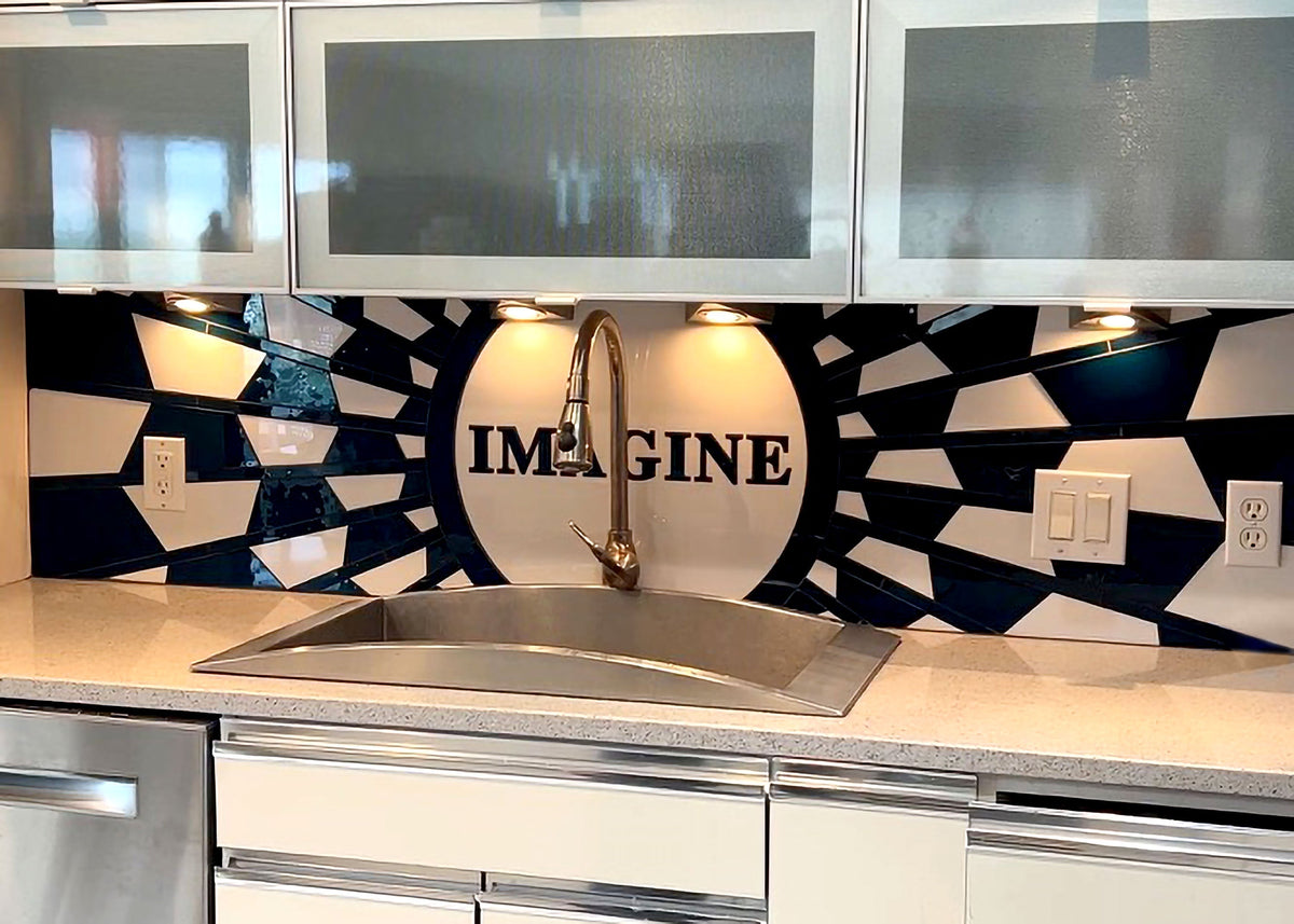 Beatles-Inspired Kitchen Backsplash